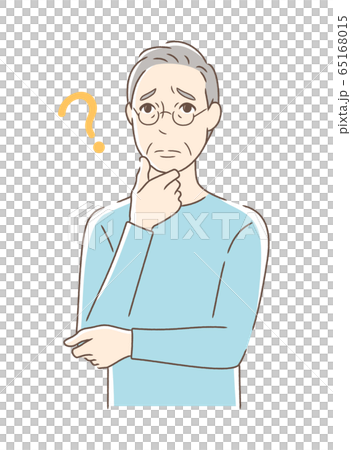 感到焦慮，懷疑和憂慮的男人 65168015