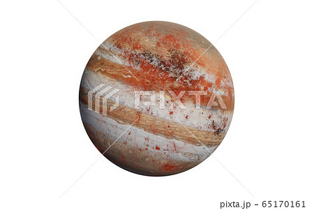 Red Jupiter like fiction exoplanet isolated  65170161