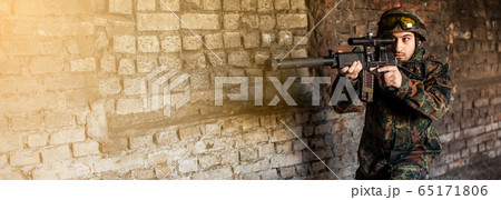 Soldier in the war with arms Soldier in the war with arms 65171806