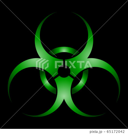 Biohazard sign on white. 65172042