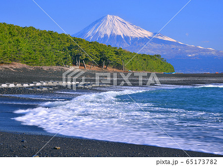 三保海岸と富士山-8887 三保海岸と富士山-8887 65173782