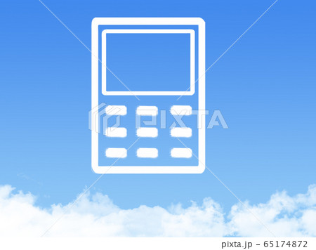 calculator cloud shape 65174872