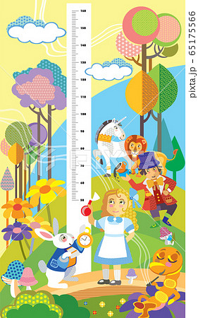 Alice in Wonderland vector height meter Alice in Wonderland vector height meter 65175566