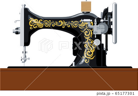 アンティークなミシンのイラスト素材