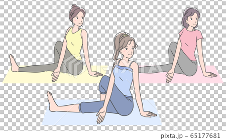 ヨガをする女性 65177681