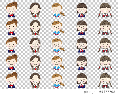 Student_Women_Uniform_Smile_Icons 65177708
