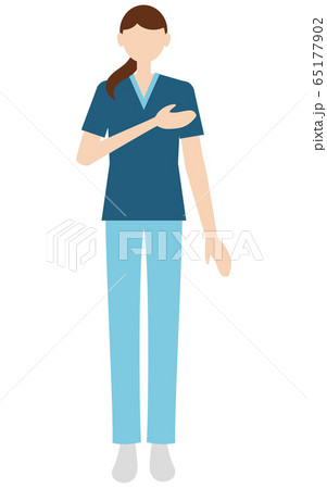 医療 介護の現場で働く女性 イラストのイラスト素材