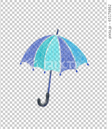 傘　色鉛筆画 65179862