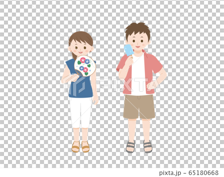夏 カップルのイラスト 夏 カップルのイラスト 65180668