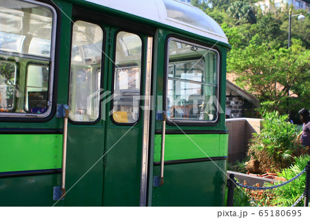 11 oct 2008 old green Peak Tram display at the 65180695