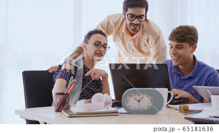 Group meeting of creative business people office. Group meeting of creative business people office. 65181636