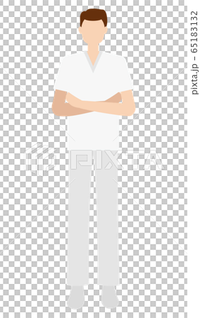 Illustration of a man working at a medical / nursing site Illustration of a man working at a medical / nursing site 65183132