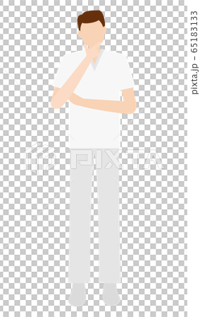 Illustration of a man working at a medical / nursing site Illustration of a man working at a medical / nursing site 65183133