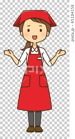 スーパーの店員さん-女性3 65184158