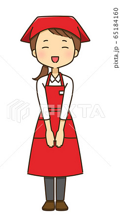 スーパーの店員さん-女性-笑顔4 65184160