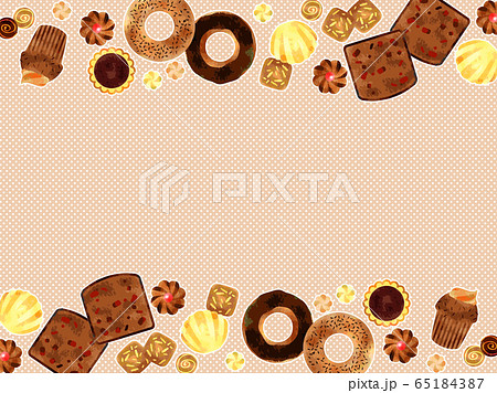 チョコ菓子のイラスト背景のイラスト素材