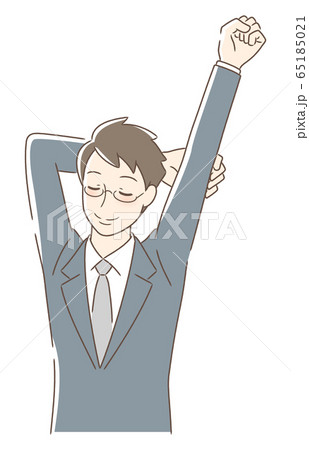 ストレッチする男性 65185021