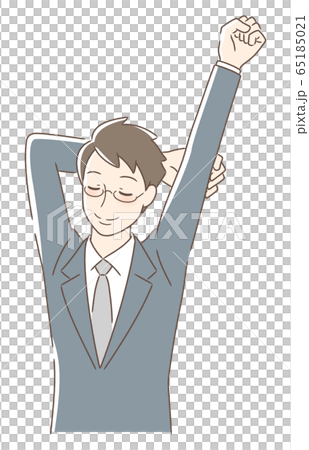 ストレッチする男性 65185021