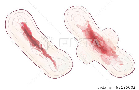 生理用品 使用済みナプキン2のイラスト素材