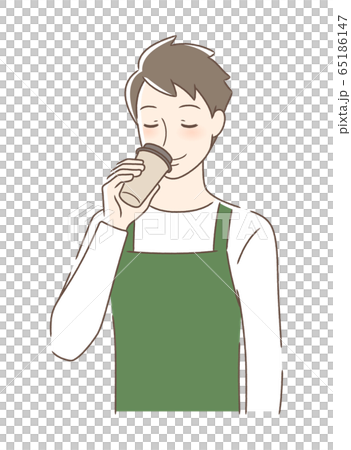 A man drinking a take-out coffee 65186147