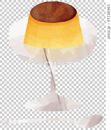 プリン pudding パフェ イラスト  65186963