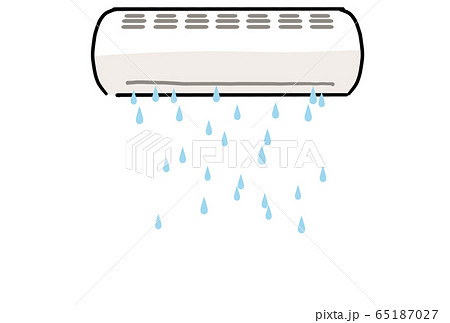 エアコンから水漏れ のイラスト素材