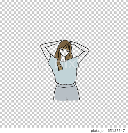 のんびりしている女性 のんびりしている女性 65187347