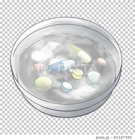 ゼリーで包んだ薬のイラスト3のイラスト素材