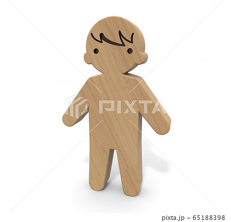 木製の男の子。木のおもちゃ。立っている少年。3Dレンダリング 木製の男の子。木のおもちゃ。立っている少年。3Dレンダリング 65188398