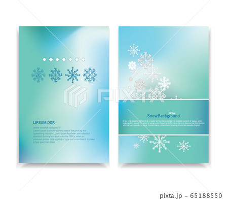 Winter background with snowflakes. Snowfall frozen greeting card 65188550
