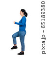 Full length side view of motivated, confident 65189380