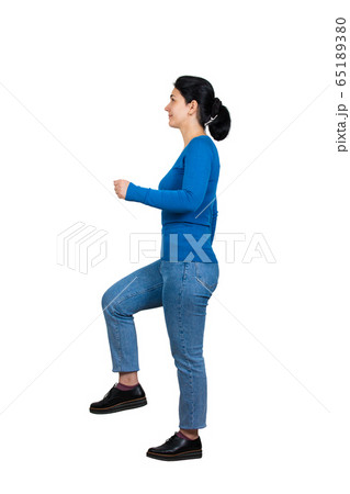 Full length side view of motivated, confident Full length side view of motivated, confident 65189380