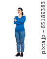 Full length portrait of casual, confident young 65189383
