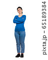 Full length portrait of casual, confident young 65189384