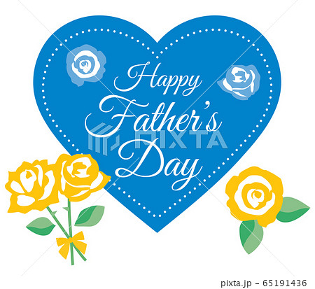 父の日のHappy Father's Dayのハートのタイトル 65191436