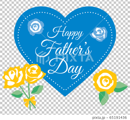 父の日のHappy Father's Dayのハートのタイトル 65191436