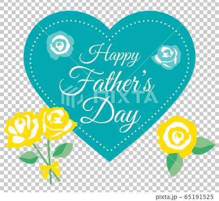 父の日のHappy Father's Dayのハートのタイトル 父の日のHappy Father's Dayのハートのタイトル 65191525