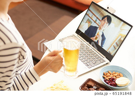 オンライン飲み会 イメージ オンライン飲み会 イメージ 65191848