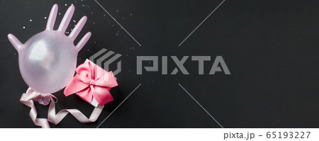 Craft gift box on dark background, decorated with 65193227