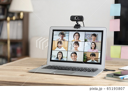 オンラインミーティング ウェブ会議 在宅ワーク イメージ オンラインミーティング ウェブ会議 在宅ワーク イメージ 65193807