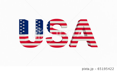 United States of America national flag with text 65195422