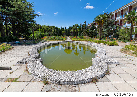 An Old abandoned sanatorium from Soviet times in Foros village, Crimea 65196455