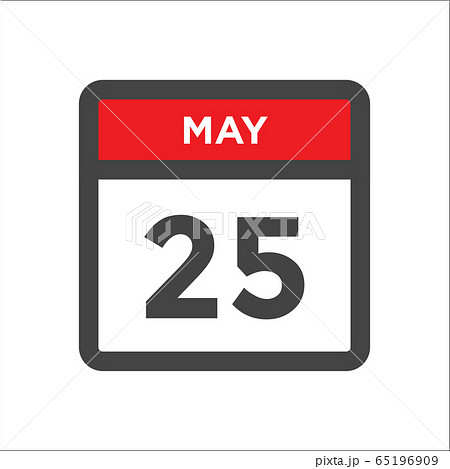 May 25 calendar icon w day of month May 25 calendar icon w day of month 65196909