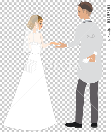 結婚式 新郎新婦入場のイラスト素材