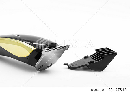 Close-up view of the cordless electric hair clipper isolated on the white background 65197315