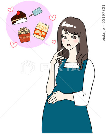 食欲を抑えられない妊婦 65197801