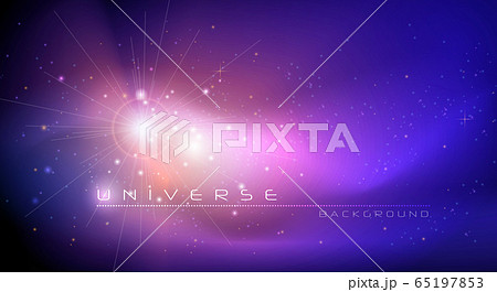 Vector abstract of cosmos. Illustration night sky, Cosmic Galaxy background with nebula, stardust and bright, light shining stars. Dark blue color of universe background for your design. Vector abstract of cosmos. Illustration night sky, Cosmic Galaxy background with nebula, stardust and bright, light shining stars. Dark blue color of universe background for your design. 65197853