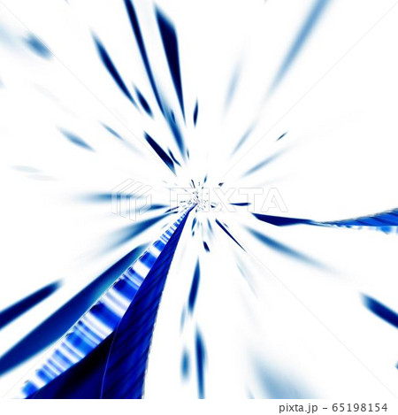 青い破片が飛び散る抽象的な背景 65198154
