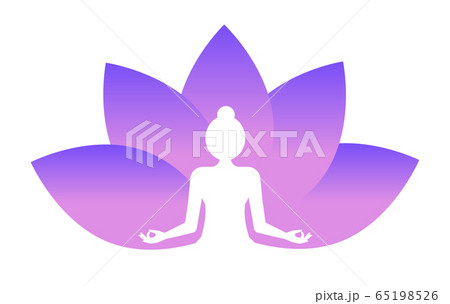Yoga logo design stock. meditation vector illustration. 65198526