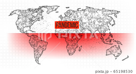World map novel pandemic coronavirus...のイラスト素材 [65198530] - PIXTA